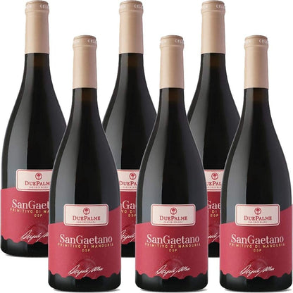 🍷 Primitivo di Manduria DOP SanGaetano Due Palme – Box 6 Bottiglie 0,75L
