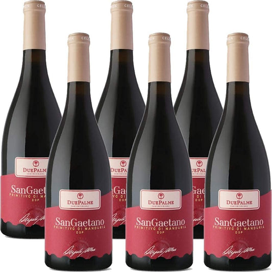 🍷 Primitivo di Manduria DOP SanGaetano Due Palme – Box 6 Bottiglie 0,75L